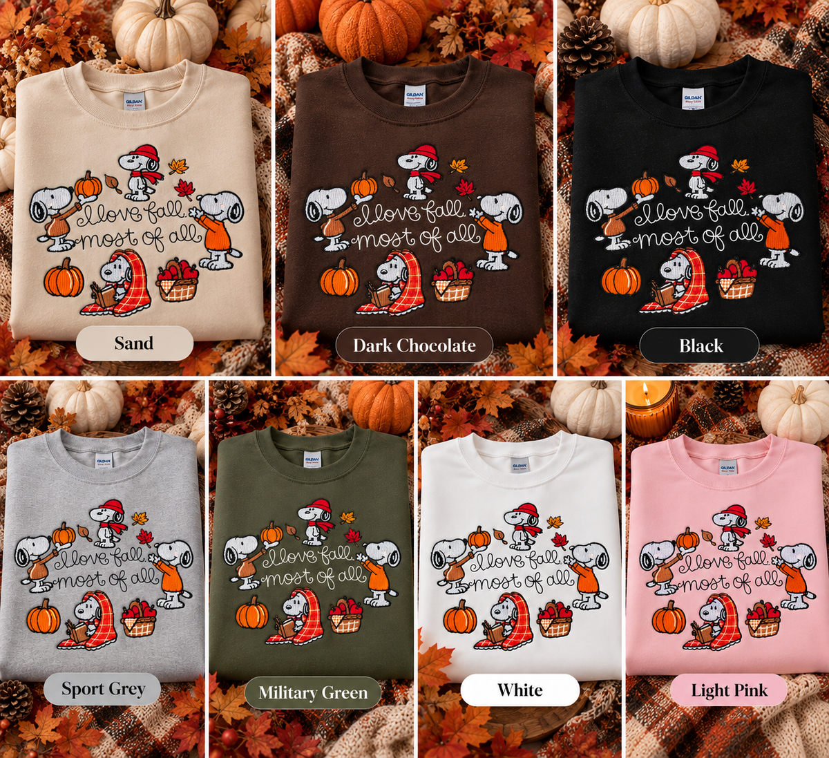 Peanut Fall Embroidered Sweater