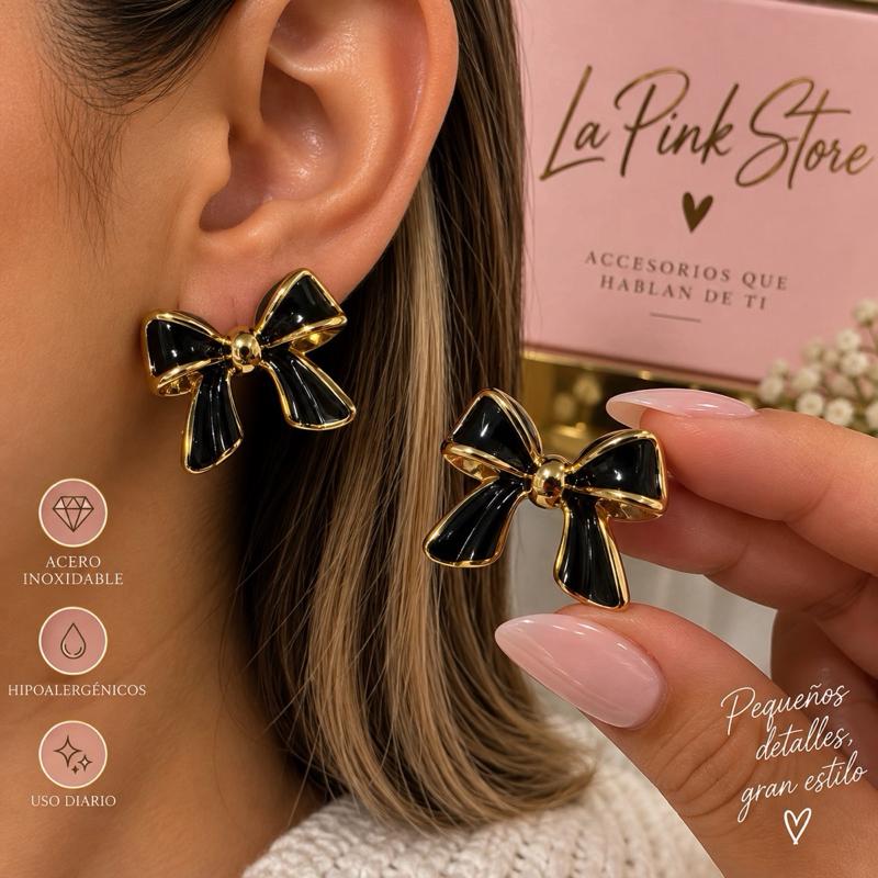 Black Bow Earrings